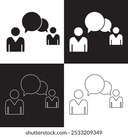 Conversation or chatting related icon. Dialogue, communication, Approved, Checkmark box and Social media message. Chat and quote line icons. Chat speech bubble.  Vector illustration . EPS 10