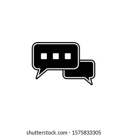 conversation cloud icon on white background, vector symbol
