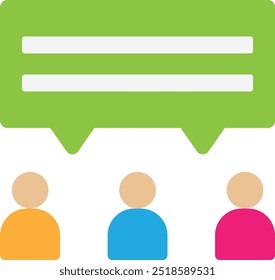Conversation Communication Chat Icon Vector Flat Illustration