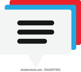 Conversation Communication Chat Icon Vector Flat Illustration