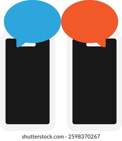 Conversation Communication Chat Icon Vector Flat Illustration