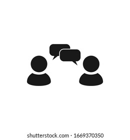 Conversation, communication user vector icon with speech bubbles