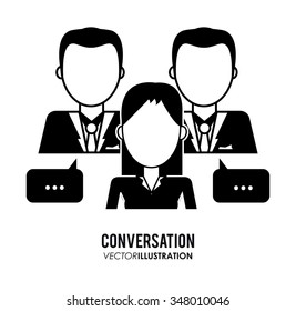 Conversation concept with bubble icons design, vector illustration 10 eps graphic.