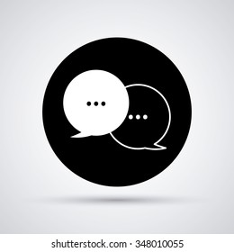 Conversation concept with bubble icons design, vector illustration 10 eps graphic.