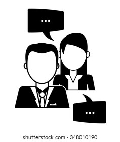 Conversation concept with bubble icons design, vector illustration 10 eps graphic.