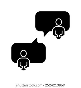 Icono de línea de concepto de conversación. Ilustración de elemento simple. diseño de símbolo de esquema de concepto de conversación.