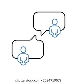 conversation concept line icon. Simple element illustration. conversation concept outline symbol design.