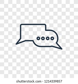 Conversation concept vector linear icon isolated on transparent background, Conversation concept transparency concept in outline style