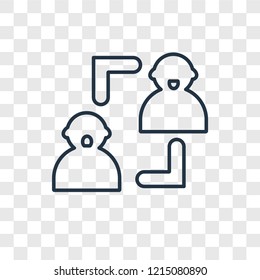Conversation concept vector linear icon isolated on transparent background, Conversation concept transparency concept in outline style