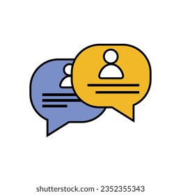 Conversation, dialog, SMS, message icon. vector illustration