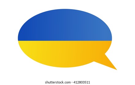 Conversation dialogue bubble of the Ukraine