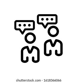  conversation discuss communication vector icon