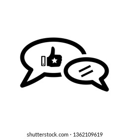 Conversation, Discussion Icon. talk bubbles icon. Like icon. Chat, messages icon, vector illustration.