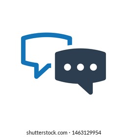 Conversation, discussion icon. vector graphics