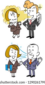 Conversation with female employees,  Male employees who has bad breath and male employees who has no bad breath