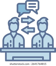 Conversation Filled Blue Tone Icon