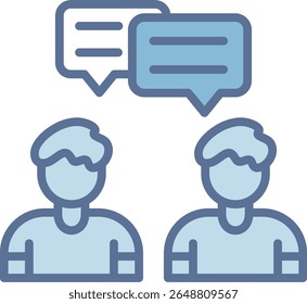 Conversation Filled Blue Tone Icon