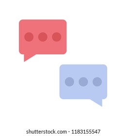 Conversation flat icon. You can be used Conversation icon for several purposes like: websites, UI, UX, print templates, promotional materials, info-graphics, web and mobile phone apps.