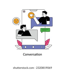 Conversation Flat Style Design Vector illustration. Stock illustration