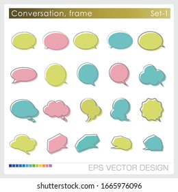 Conversation, frame,Vector illustration of cartoon speech and thought bubbles collection.