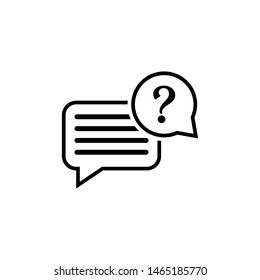 conversation free vector icon.  Question Mark Vector Icon Design Template. Question mark icon isolated on white background. Question mark icon in trendy design style.