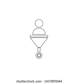 conversation funnel icon. Element of business, digital marketing for mobile concept and web apps icon. Outline, thin line icon for website design and development, app development