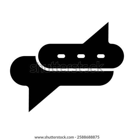Conversation Glyph Icon Design For Personal And Commercial Use
