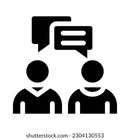 Gráfico vectorial de ilustración de icono de glifo de conversación