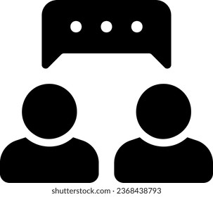 conversation glyph icon illustration vector