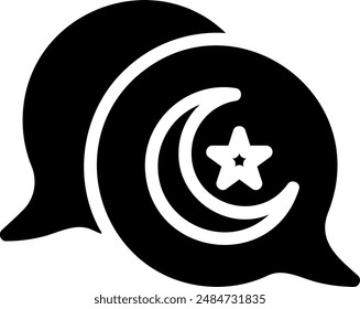 conversation glyph icon illustration vector