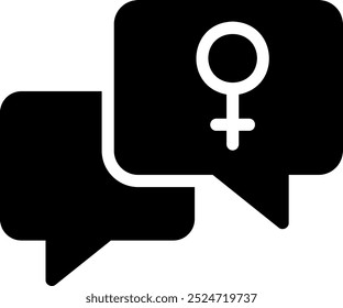 vetor de ilustração de ícone de glifo de conversa