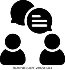 conversation glyph icon illustration vector