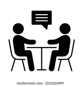 Conversation Glyph Vector Icon which can easily modified 

