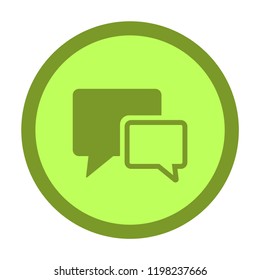 conversation green icon. vector illustration 