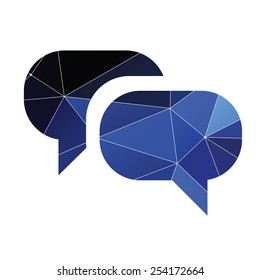 Conversation icon Abstract Triangle Geometrical background 
