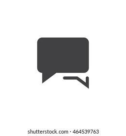 conversation icon or button in flat style with long shadow, isolated vector illustration on transparent background