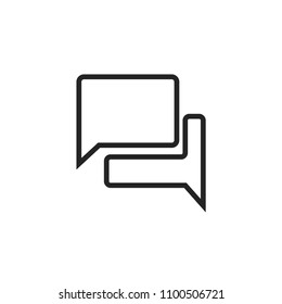 Conversation icon. Chat bubble symbol modern, simple, vector, icon for website design, mobile app, ui. Vector Illustration