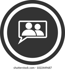 Conversation icon, circle sign
