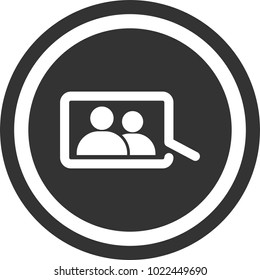 Conversation  icon, circle sign