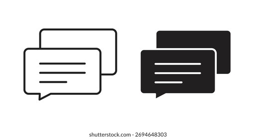 Concepto de icono de conversación. Símbolo del logotipo para el Web y el móvil. Pixel perfecto.