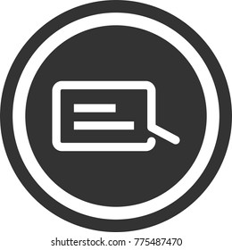 Conversation icon , dark circle sign design