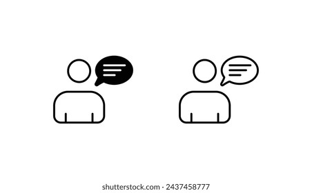 Conversation icon design with white background stock illustration