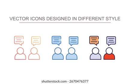 Diseño de icono de conversación con fondo blanco ilustración de stock
