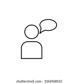 conversation icon. Element of simple icon for websites, web design, mobile app, info graphics. Thin line icon for website design and development, app development on white background