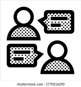 Conversation. Icon Filled with Dots.