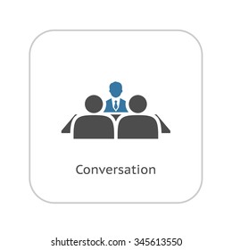 Conversation Icon. Flat Design. Business Concept. Isolated Illustration.