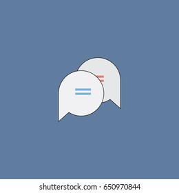 Conversation icon flat design illustration.