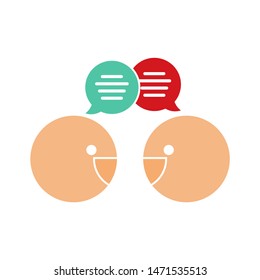 conversation icon. flat illustration of conversation - vector icon. conversation sign symbol