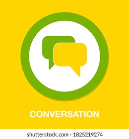 icono de conversación. ilustración plana del icono del vector de conversación para web