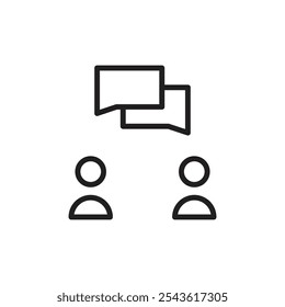 Icono de conversación Ilustración de línea plana